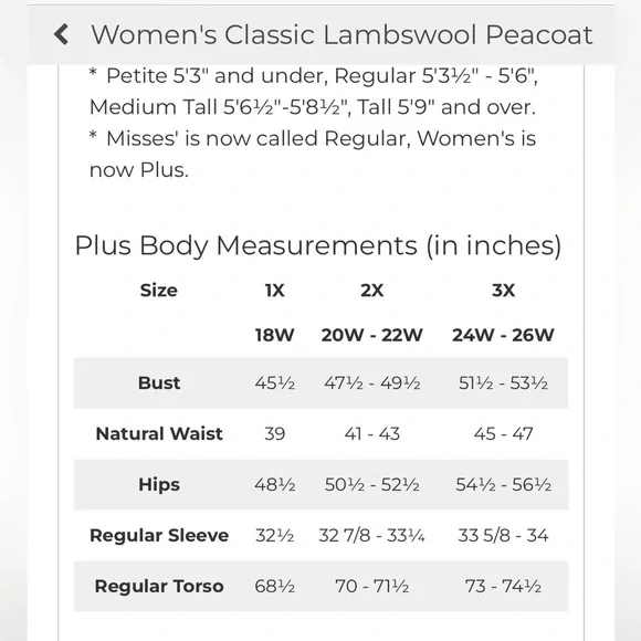 L.L. Bean | Women’s Grey Classic Lambswool Peacoat Jacket  Size 2X - Picture 14 of 14